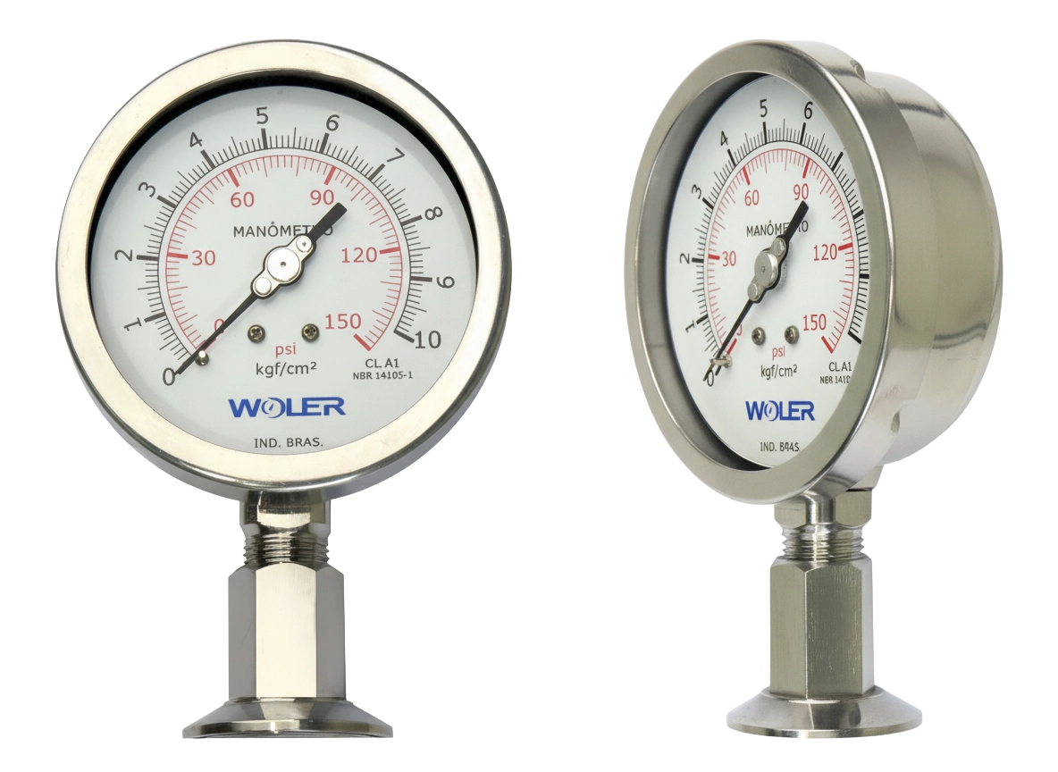 Manômetro com Selo Sanitário